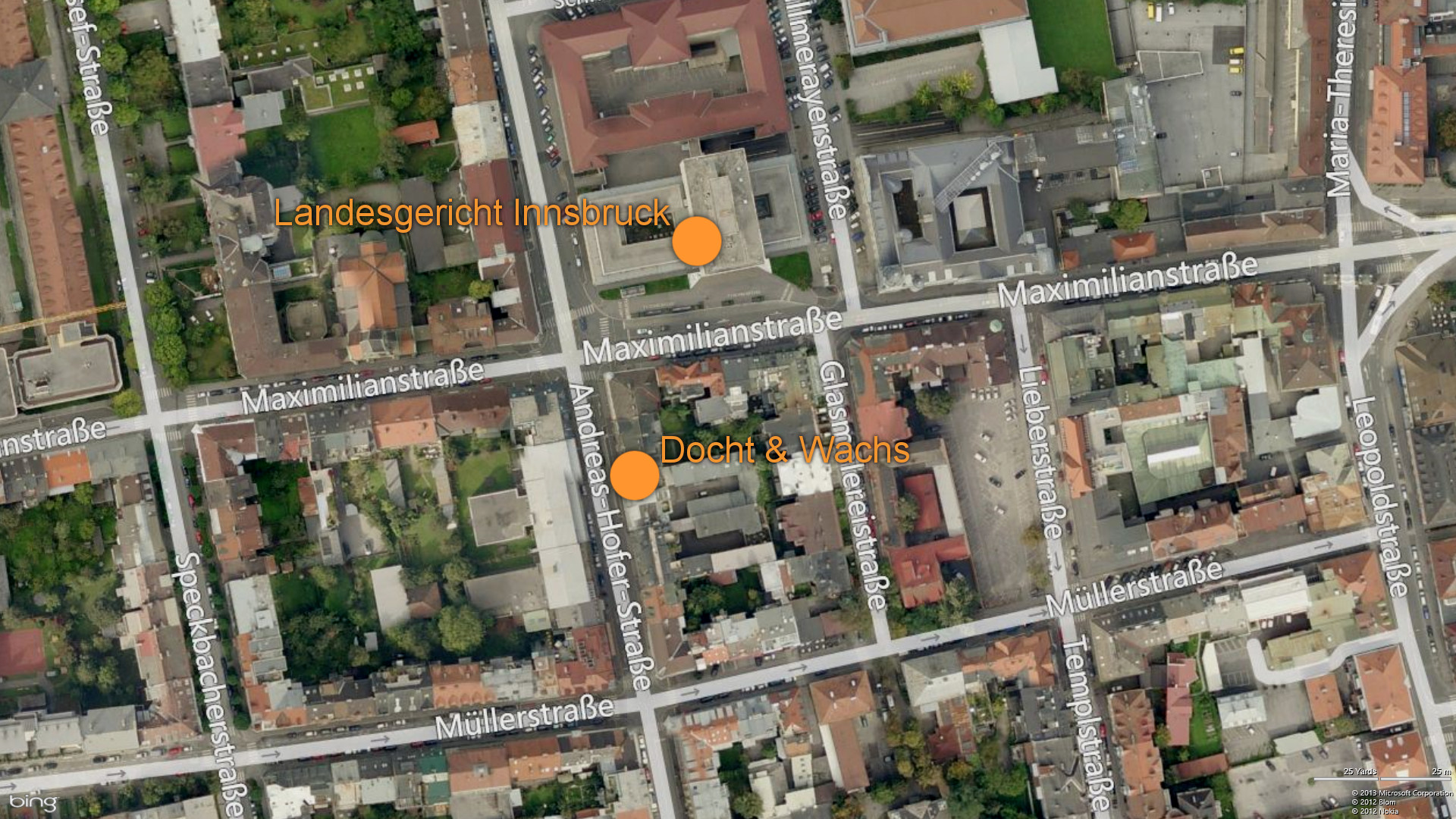 Lageplan von Docht & Wachs